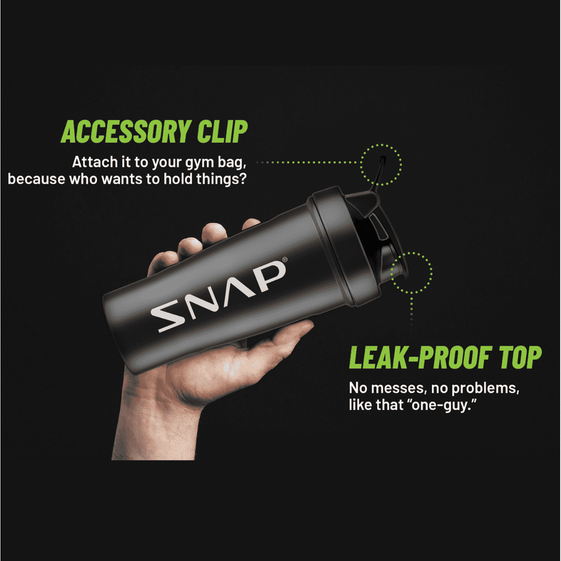 Snap Supplements Large SNAP Shaker (26oz) Black