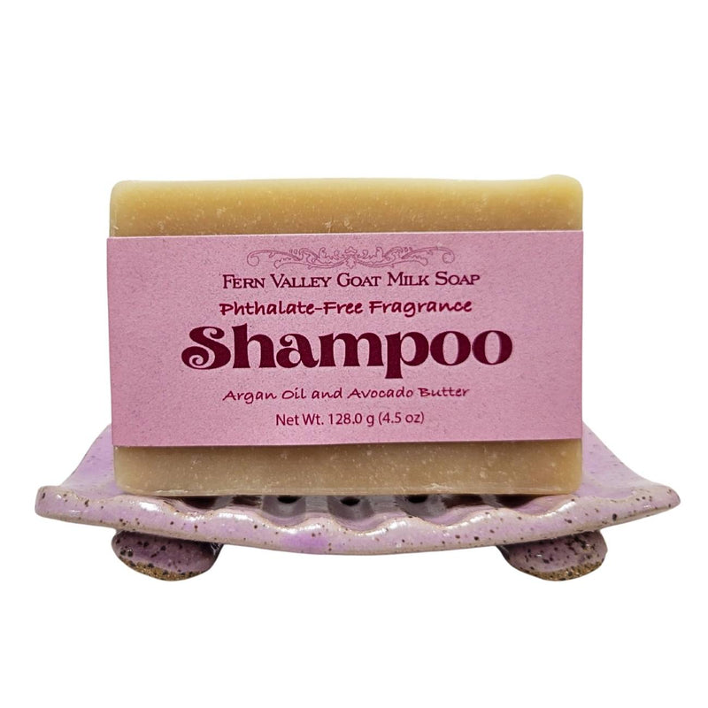 Fern Valley Soap Handmade Goat Milk Shampoo Bar |  Argan Oil & Avocado Butter | Flirty Floral Scent Goat Milk Soap White Smoke