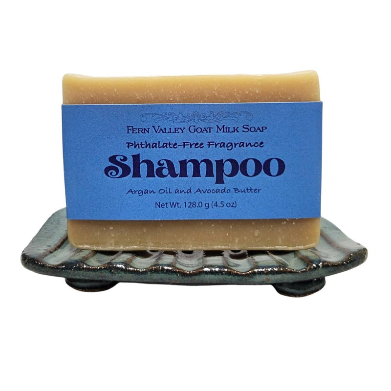 Fern Valley Soap Handmade Goat Milk Shampoo Bar |  Argan Oil & Avocado Butter | For Him Goat Milk Soap White Smoke