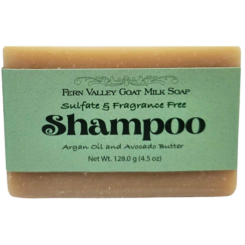 Fern Valley Soap Handmade Goat Milk Shampoo Bar |  Argan Oil & Avocado Butter | Fragrance-Free Goat Milk Soap Dark Sea Green