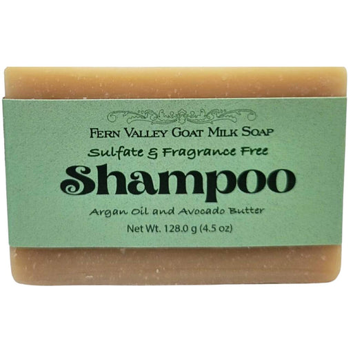 Fern Valley Soap Handmade Goat Milk Shampoo Bar |  Argan Oil & Avocado Butter | Fragrance-Free Goat Milk Soap Dark Sea Green