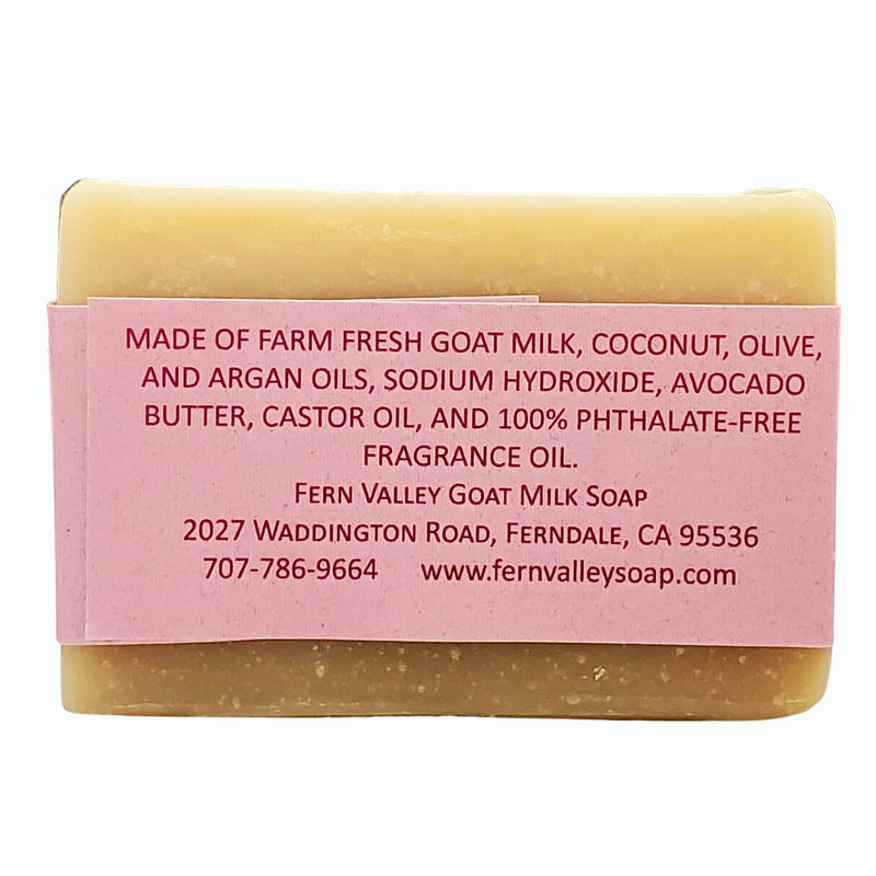 Fern Valley Soap Handmade Goat Milk Shampoo Bar |  Argan Oil & Avocado Butter | Flirty Floral Scent Goat Milk Soap Light Pink