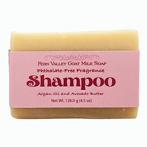 Fern Valley Soap Handmade Goat Milk Shampoo Bar |  Argan Oil & Avocado Butter | Flirty Floral Scent Goat Milk Soap Tan