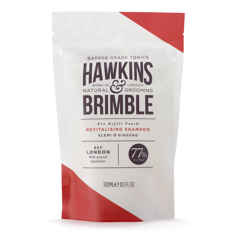 Hawkins & Brimble COM Revitalising Shampoo Refill Pouch 10.1 fl oz Hair care Light Gray