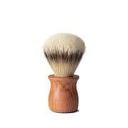 Soap Cauldron Shave Brush Brazilian Cherry Handcrafted- Pure Badger Bristle Accessory White Smoke