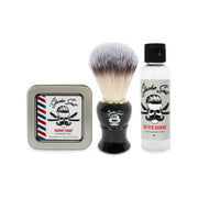 Stache Salt Moustache Wax Shave Pack Shave Kit Light Gray