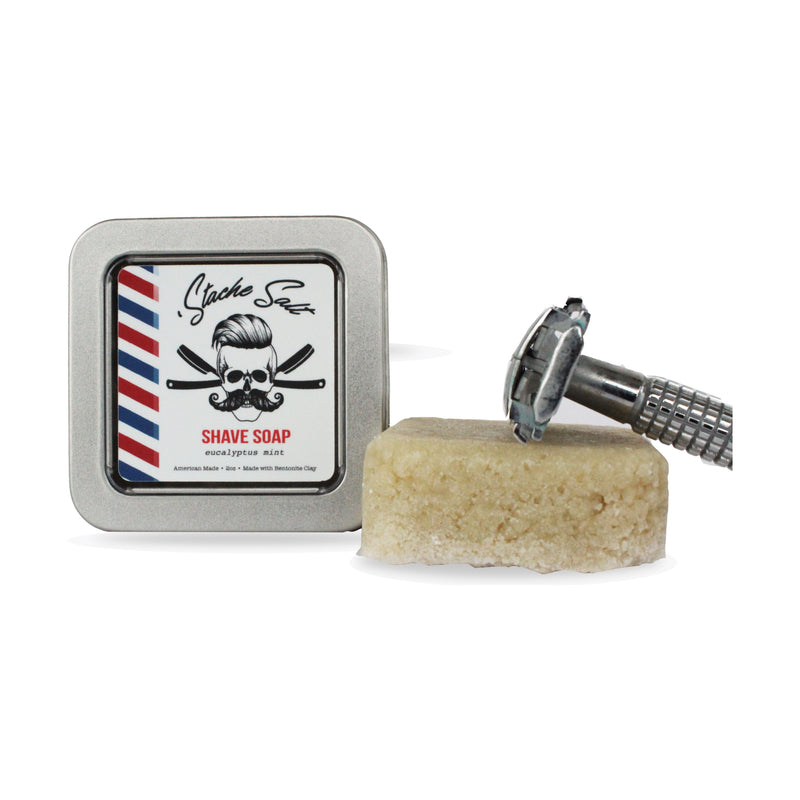 Stache Salt Moustache Wax Shave Soap Shave Soap Gray