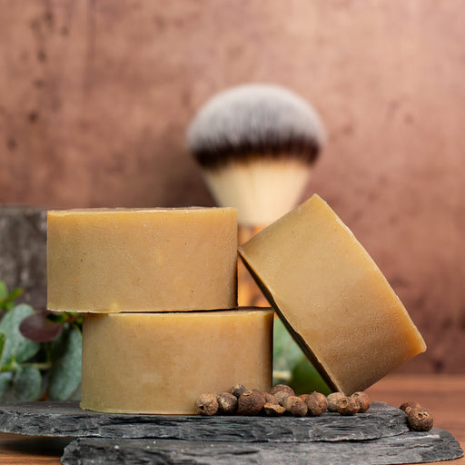 Chagrin Valley Soap & Salve Shaving Soap: Rugged Spice Shaving Soap Rosy Brown 3 oz Bar