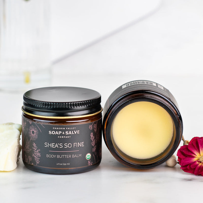 Chagrin Valley Soap & Salve Body Balm: Shea's So Fine Body Balm White Smoke 2 fl oz Jar