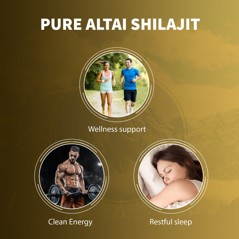 SiberianGreen.com Shilajit 120 Dry Drops: Altai Golden Mountains Shilajit by Siberian Green Herbs Dark Khaki
