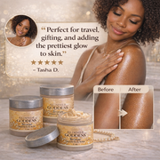 Glimmer Goddess® Organic Skin Care Organic Shimmering Body Butter Trio – 3 x 2 oz Travel Set Shimmer Light Gray Bronze + Diamond + Gold / Soft Glow - Level 1,Bronze + Diamond + Gold / Noticeable Glow - Level 2,Bronze + Diamond + Gold / Bold Glow - Level 3,Bronze + Diamond + Rose Gold / Soft Glow - Level 1,Bronze + Diamond + Rose Gold / Noticeable Glow - Level 2,Bro