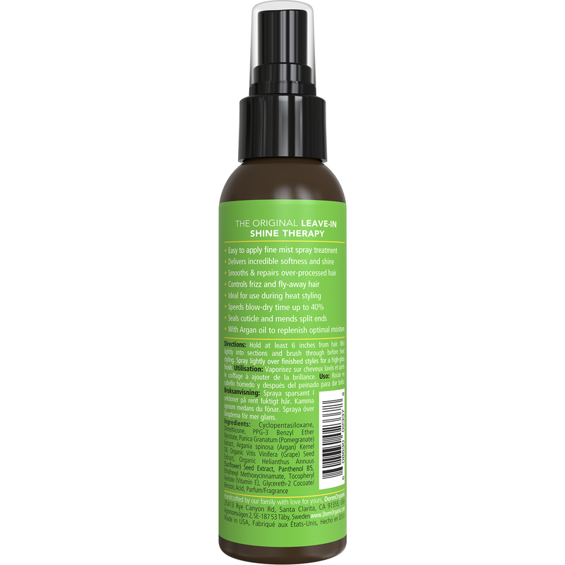DermOrganic Official Shop Shine Therapy Dry Shine Spray Treatments Yellow Green 4 fl oz (120ml)