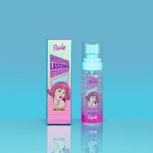 Rude Cosmetics Shine Control Lasting Makeup Mist Setting Spray & Powder Medium Turquoise Shine Control Lasting Makeup Mist