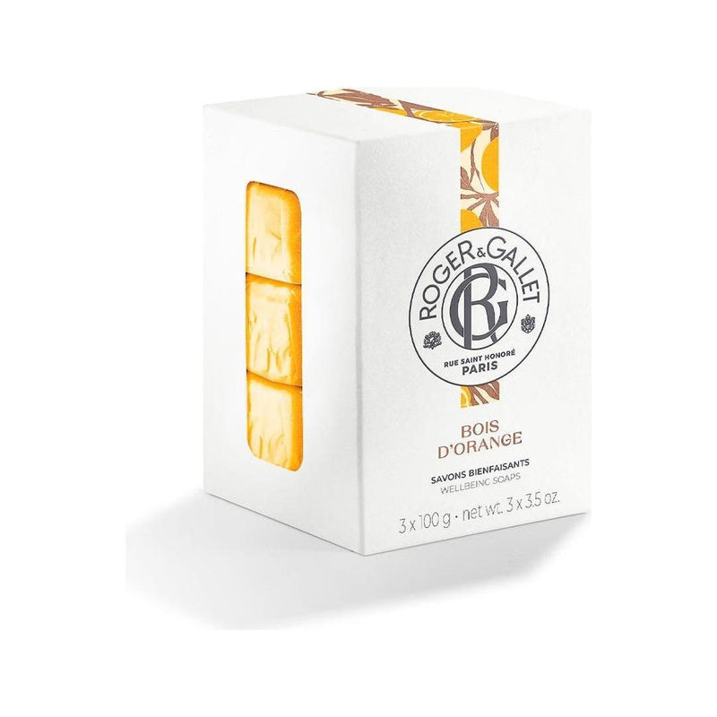 Roger & Gallet Roger & Gallet Bois d'Orange (Orange Wood) Wellbeing Soaps Box of 3x3.5 oz Soap White Smoke