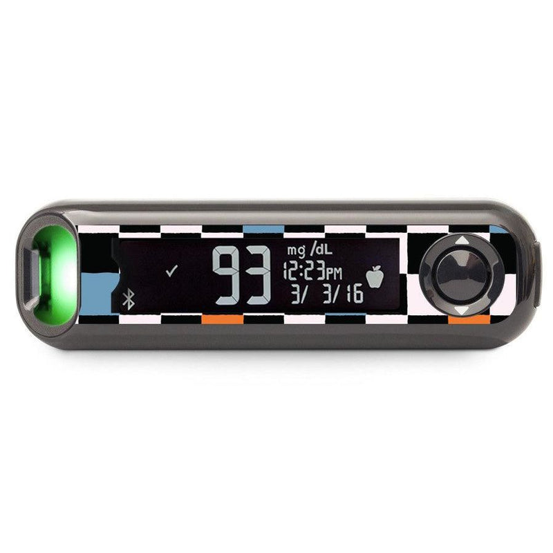 Peelz Skater Grid Bayer Contour© Next One Glucometer Peelz/Stickers Black