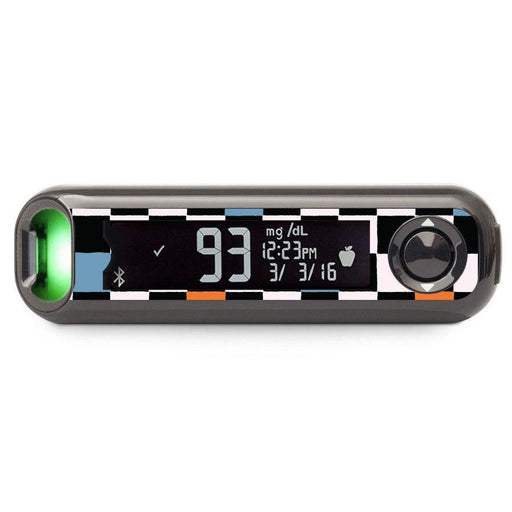 Peelz Skater Grid Bayer Contour© Next One Glucometer Peelz/Stickers Black