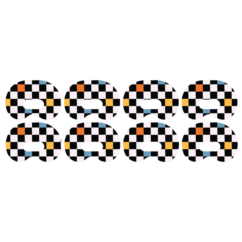 Peelz Skater Grid Medtronic Guardian Connect Patch Tape - Pump Peelz Patch Medical Tape White Smoke 4-Pack Medtronic CGM Tape