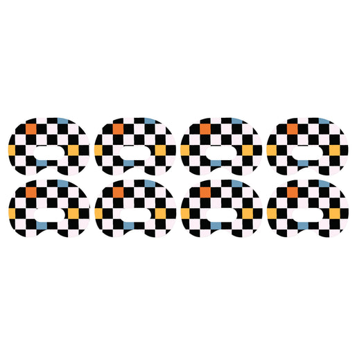 Peelz Skater Grid Medtronic Guardian Connect Patch Tape - Pump Peelz Patch Medical Tape White Smoke 4-Pack Medtronic CGM Tape