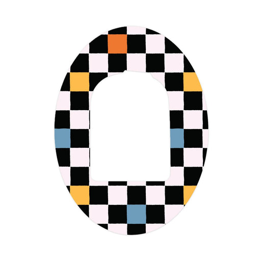 Peelz Skater Grid Pod Patch Tape - Pump Peelz Patch Medical Tape White Smoke 1-Pack Omnipod Tape