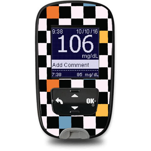 Peelz Skater Grid Sticker for the Accu-Chek Guide Glucometer Peelz/Stickers White Smoke