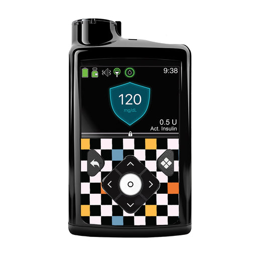 Peelz Skater Grid for Medtronic MiniMed 770G & 780G Peelz/Stickers Black Front Peelz