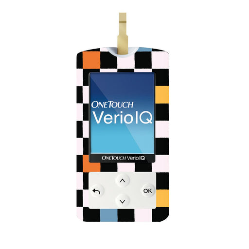 Peelz Skater Grid for OneTouch Verio IQ Glucometer Peelz/Stickers White Smoke