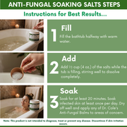 COLEHERBALS LLC 11 - Dr. Cole’s Organic Anti-fungal Skin Soaking Salts Herbal Slate Gray