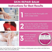 COLEHERBALS LLC 16 - Dr. Cole's Organic Skin Repair Herbal Balm Herbal Pale Violet Red