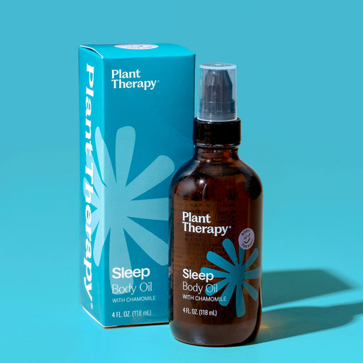 Plant Therapy Sleep Body Oil with Chamomile Body Care Medium Turquoise 4 oz