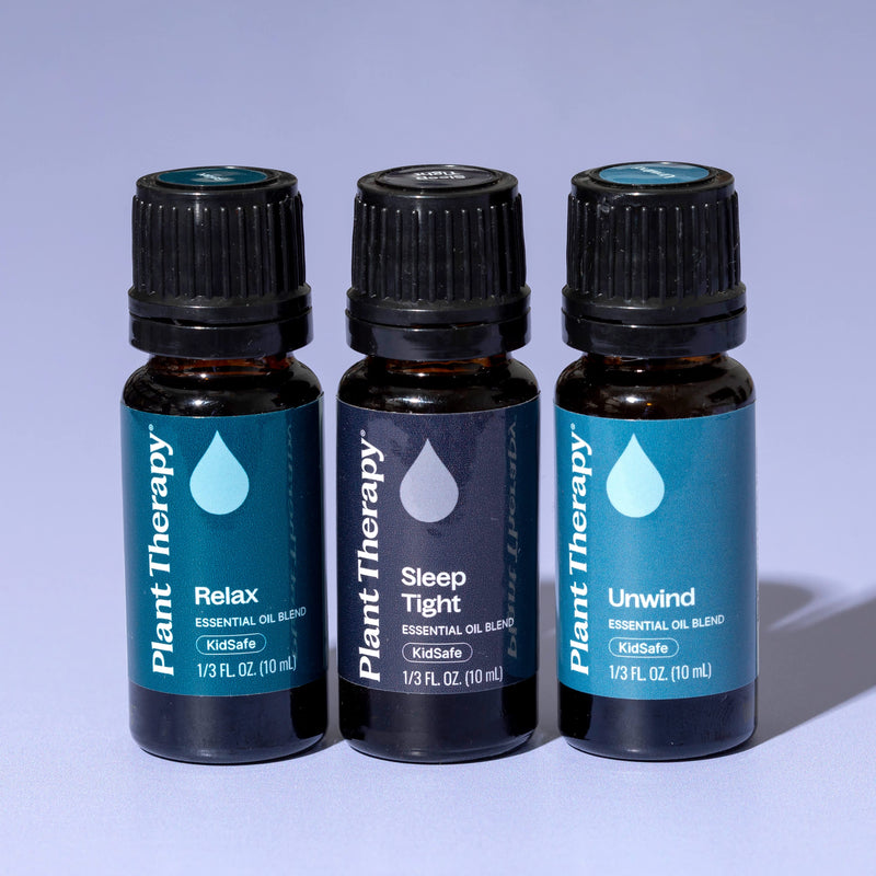 Plant Therapy Sleep Easy Essential Oil Blend Set Essential Oil Powder Blue