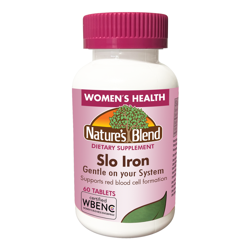 Nature's Blend NAT B Slo iron tb 60 women Vitamins & Supplements White Smoke