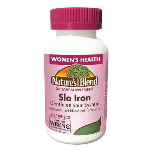 Nature's Blend NAT B Slo iron tb 60 women Vitamins & Supplements White Smoke
