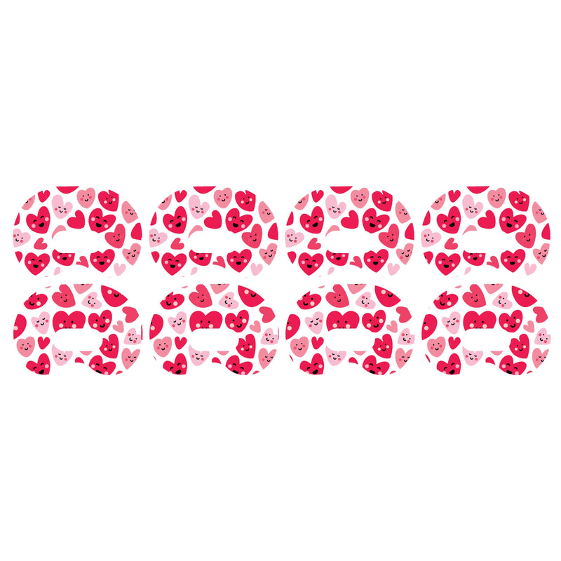 Peelz Smiley Hearts Medtronic Guardian Connect Patch Tape - Pump Peelz Patch Medical Tape White Smoke 4-Pack Medtronic CGM Tape