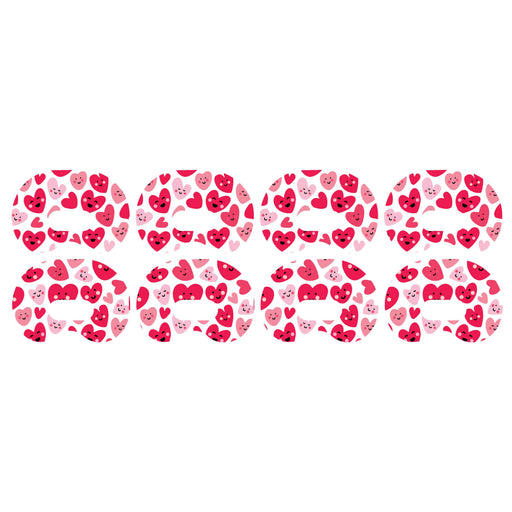 Peelz Smiley Hearts Medtronic Guardian Connect Patch Tape - Pump Peelz Patch Medical Tape White Smoke 4-Pack Medtronic CGM Tape