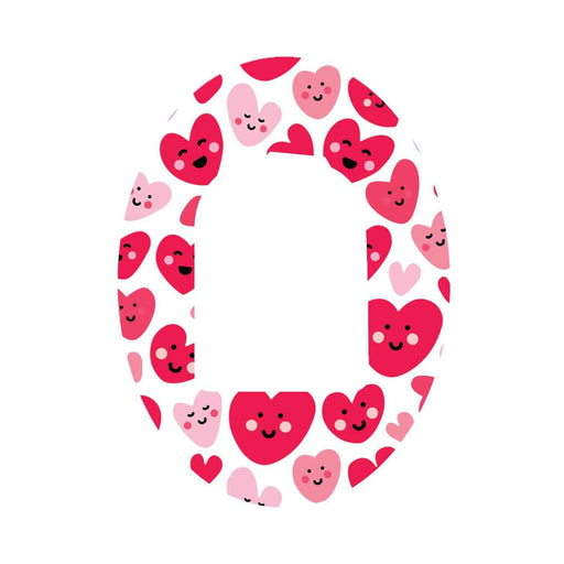 Peelz Smiley Hearts Pod Patch Tape - Pump Peelz Patch Medical Tape White Smoke 1-Pack Omnipod Tape