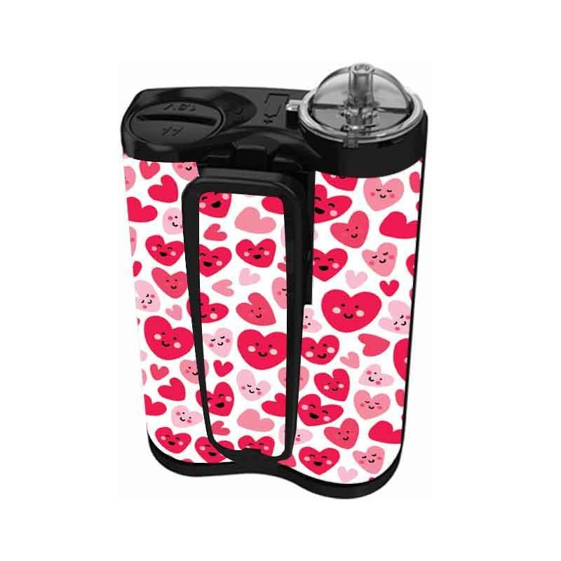 Peelz Smiley Hearts Sticker for Medtronic MiniMed 770G & 780G Peelz/Stickers White Smoke Back and Clip Peelz