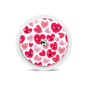 Peelz Smiley Hearts for Freestyle Libre 2 Peelz/Stickers White Smoke Sensor Only