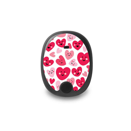Peelz Smiley Hearts for the Eversense Smart Transmitter Peelz/Stickers White Smoke