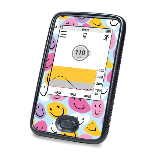 Peelz Smilies Designed for DEXCOM G6 Touchscreen Receiver Peelz/Stickers White Smoke