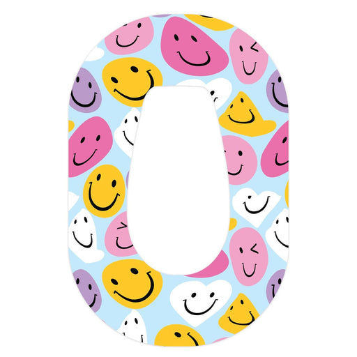 Peelz Smilies Dexcom G6 Patch Tape - Pump Peelz Patch Medical Tape White Smoke 1-Pack Dexcom G6 Tape