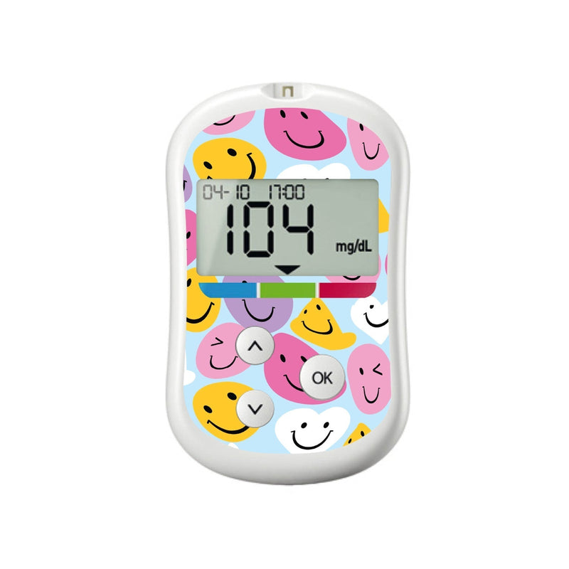 Peelz Smilies for OneTouch Verio Flex Glucometer Peelz/Stickers White Smoke