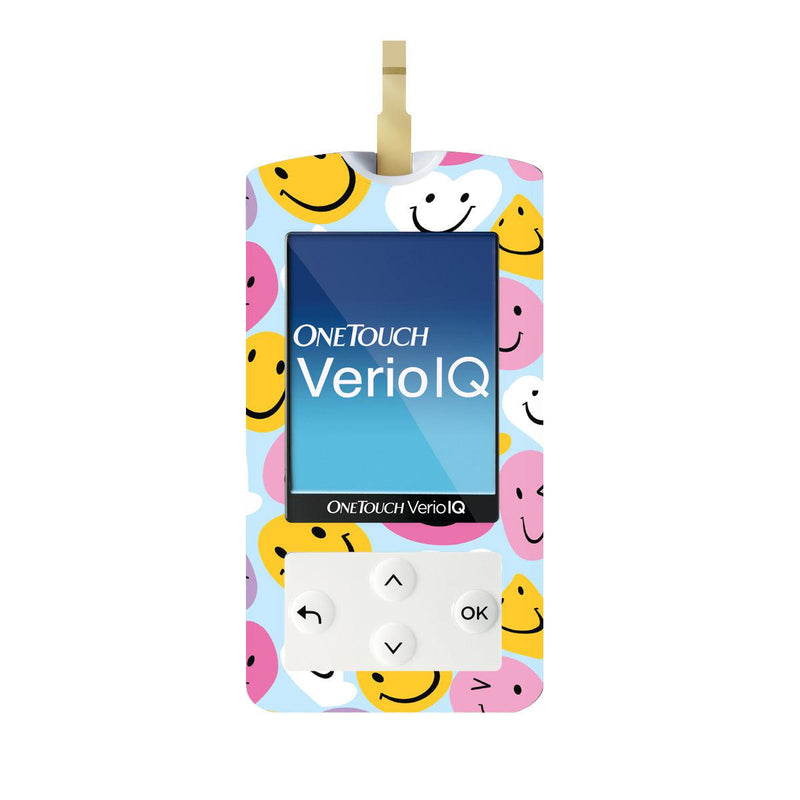 Peelz Smilies for OneTouch Verio IQ Glucometer Peelz/Stickers White Smoke