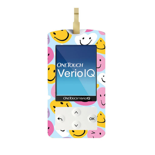 Peelz Smilies for OneTouch Verio IQ Glucometer Peelz/Stickers White Smoke