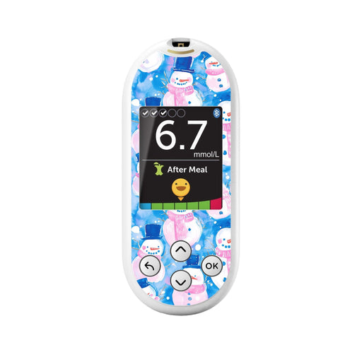 Peelz Snowman Sticker for OneTouch Verio Reflect Glucometer Peelz/Stickers White Smoke