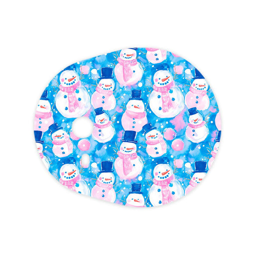 Peelz Snowman Sticker for DEXCOM G7 and Stelo Transmitter Peelz/Stickers White Smoke 4-pack (Set of 4 Stickers)