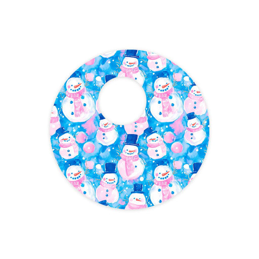 Peelz Snowman Sticker for FreeStyle Libre 3 Plus & Lingo  Sensor Peelz/Stickers White Smoke 4-pack (Set of 4 Stickers)