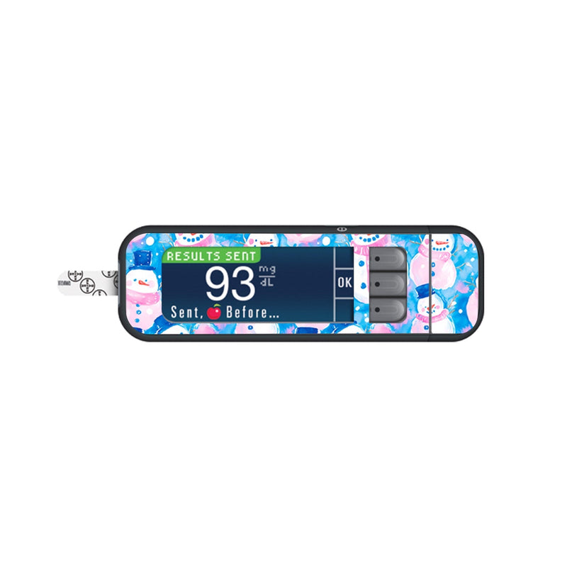 Peelz Snowman Sticker for Bayer Contour Next Glucometer Peelz/Stickers White Smoke