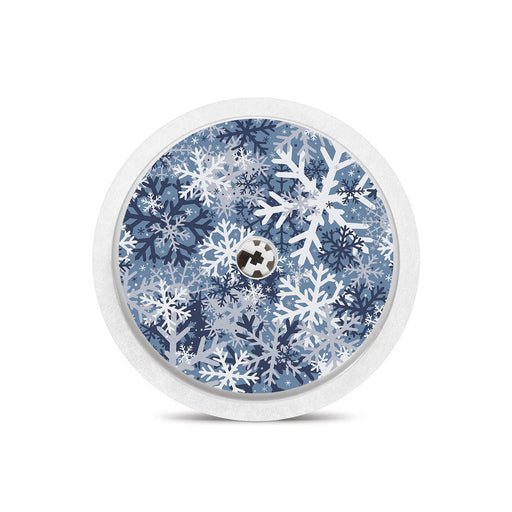 Peelz Snowy Camo Freestyle Libre 2 Peelz/Stickers White Smoke Sensor Only