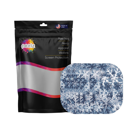 Peelz Snowy Camo Dexcom G6 Patch Tape - Pump Peelz Patch Medical Tape White Smoke 4-Pack (Set of 4 Patches)