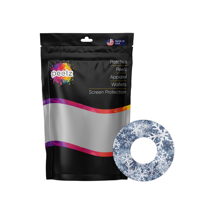 Peelz Snowy Camo Patch  Tape Designed for the FreeStyle Libre 2 Patch Medical Tape White Smoke 12-Pack Libre 2 (Set of 12 Patches)